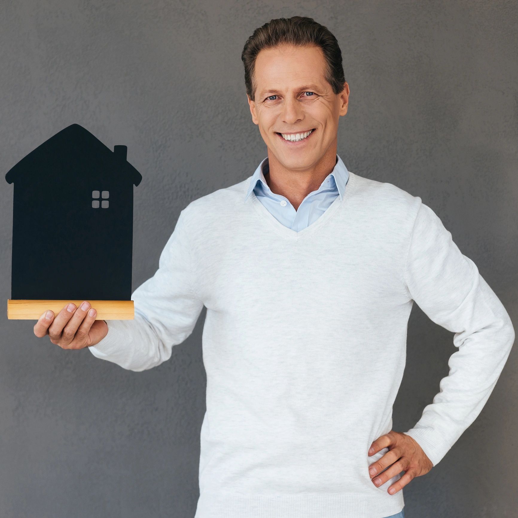 Satisfied homeowner portrait
